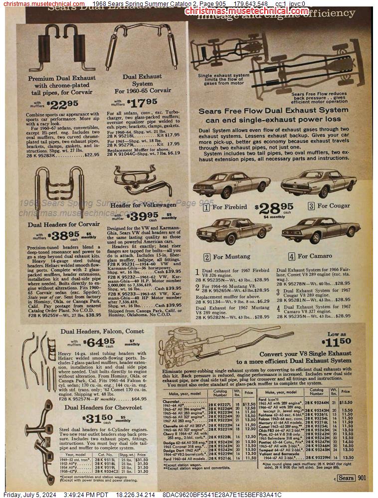 1968 Sears Spring Summer Catalog 2, Page 905