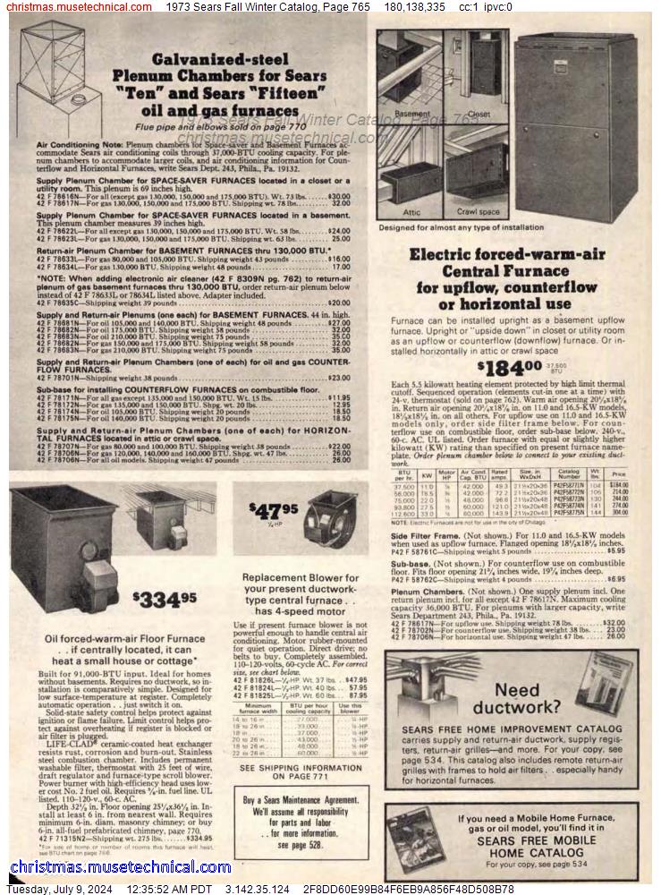 1973 Sears Fall Winter Catalog, Page 765
