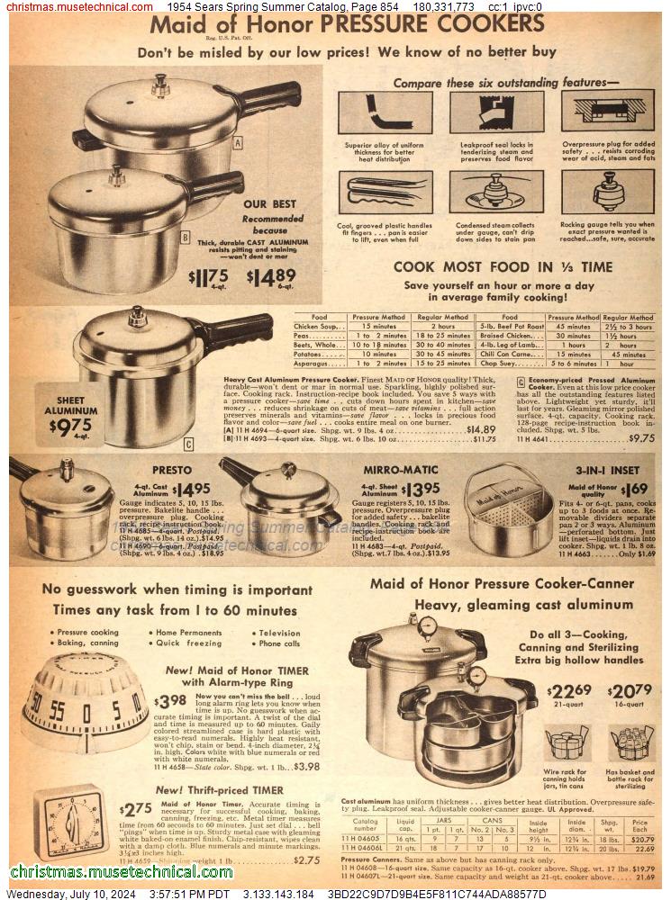 1954 Sears Spring Summer Catalog, Page 854