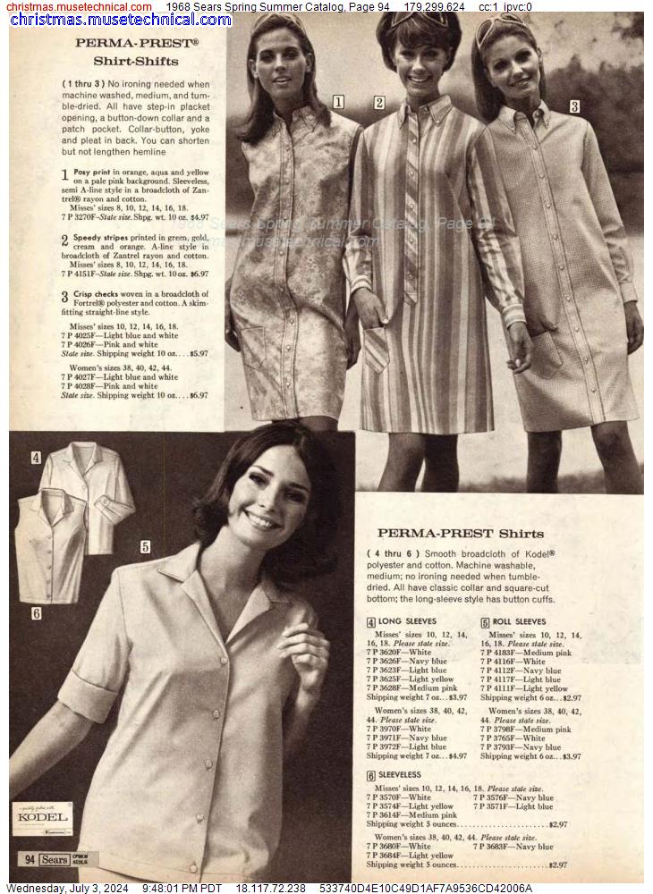 1968 Sears Spring Summer Catalog, Page 94