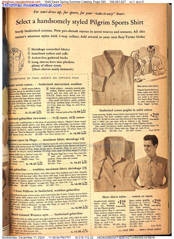 1948 Sears Spring Summer Catalog, Page 385