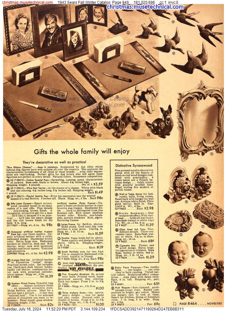 1943 Sears Fall Winter Catalog, Page 949