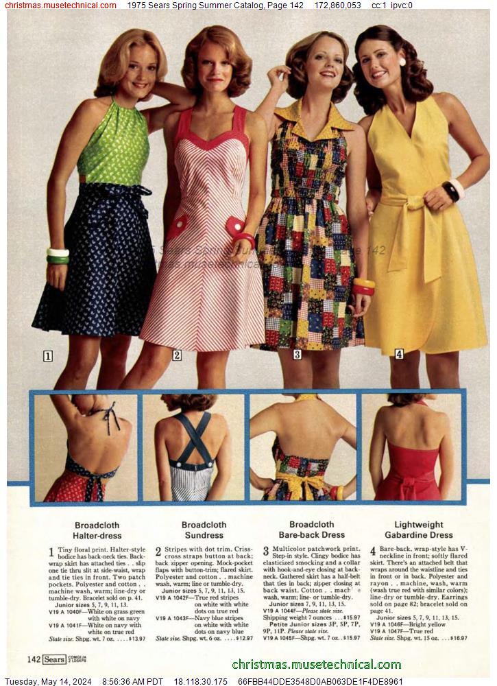 1975 Sears Spring Summer Catalog, Page 142
