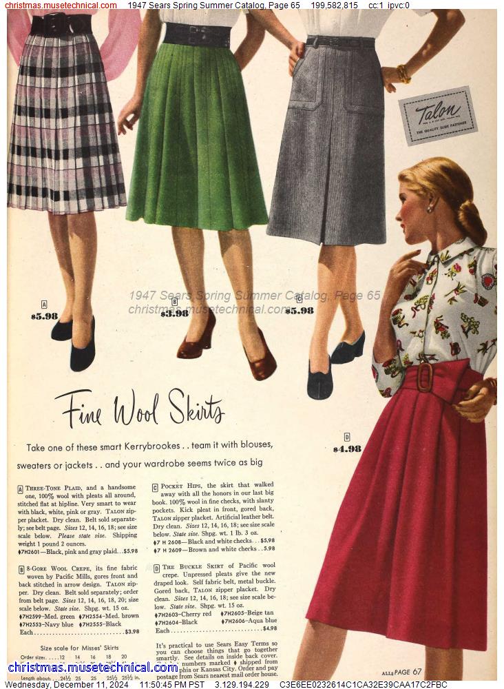 1947 Sears Spring Summer Catalog, Page 65