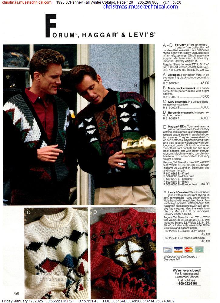 1990 JCPenney Fall Winter Catalog, Page 420