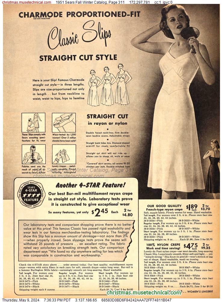 1951 Sears Fall Winter Catalog, Page 311