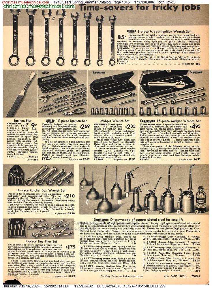 1946 Sears Spring Summer Catalog, Page 1045