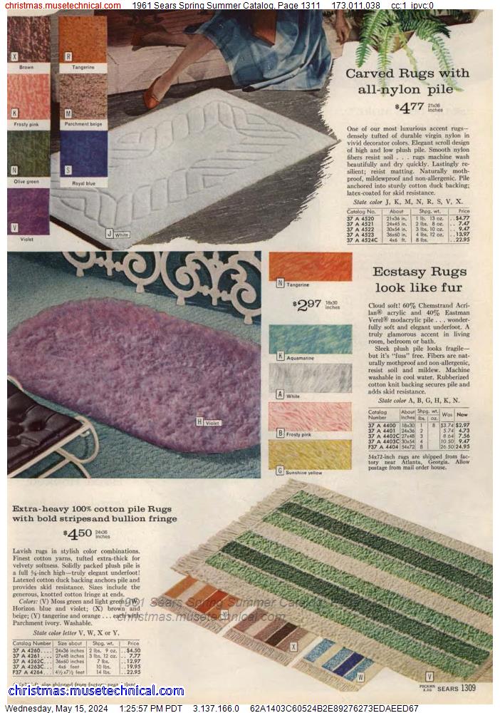 1961 Sears Spring Summer Catalog, Page 1311