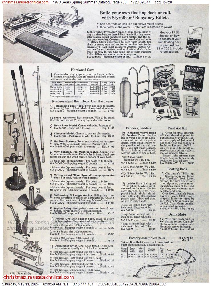 1973 Sears Spring Summer Catalog, Page 738