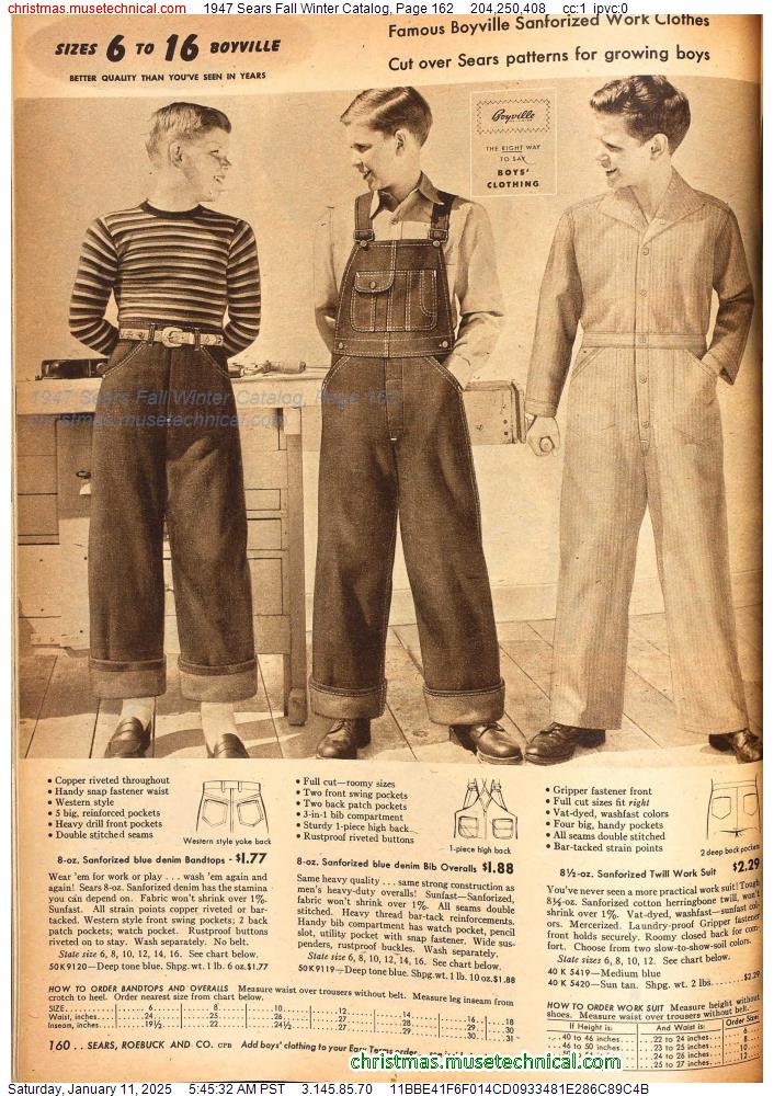 1947 Sears Fall Winter Catalog, Page 162