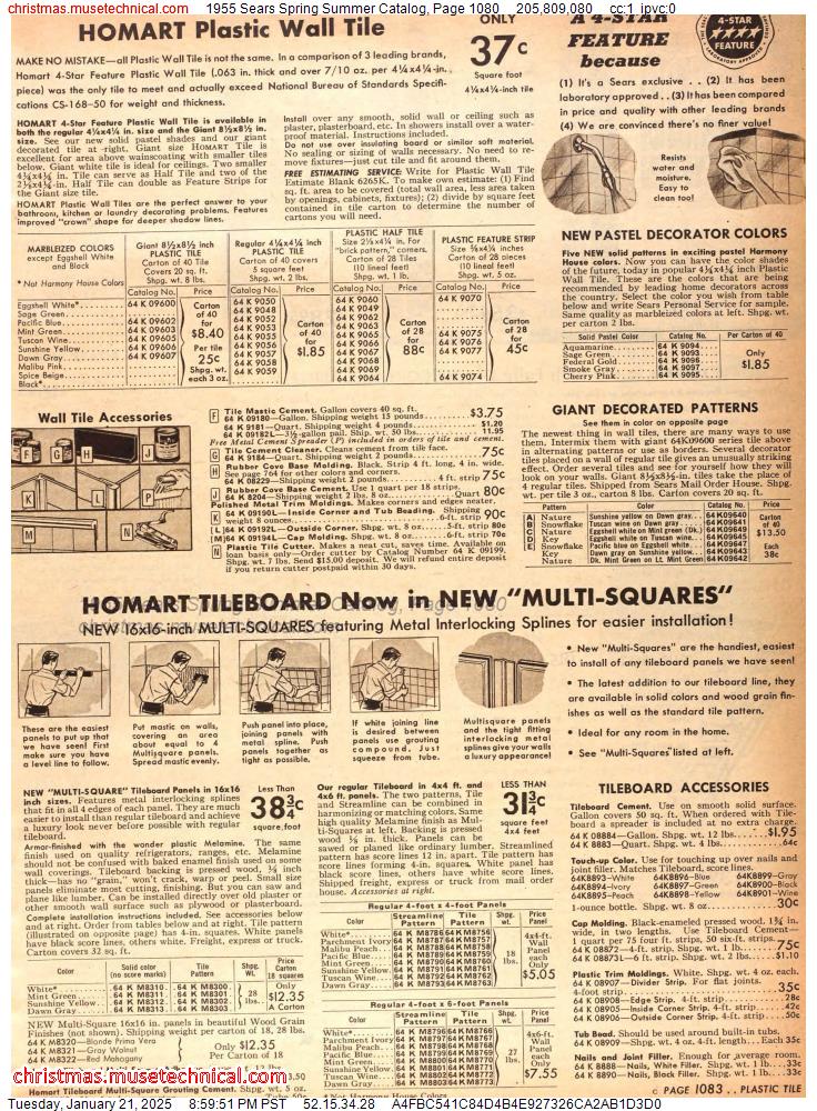 1955 Sears Spring Summer Catalog, Page 1080