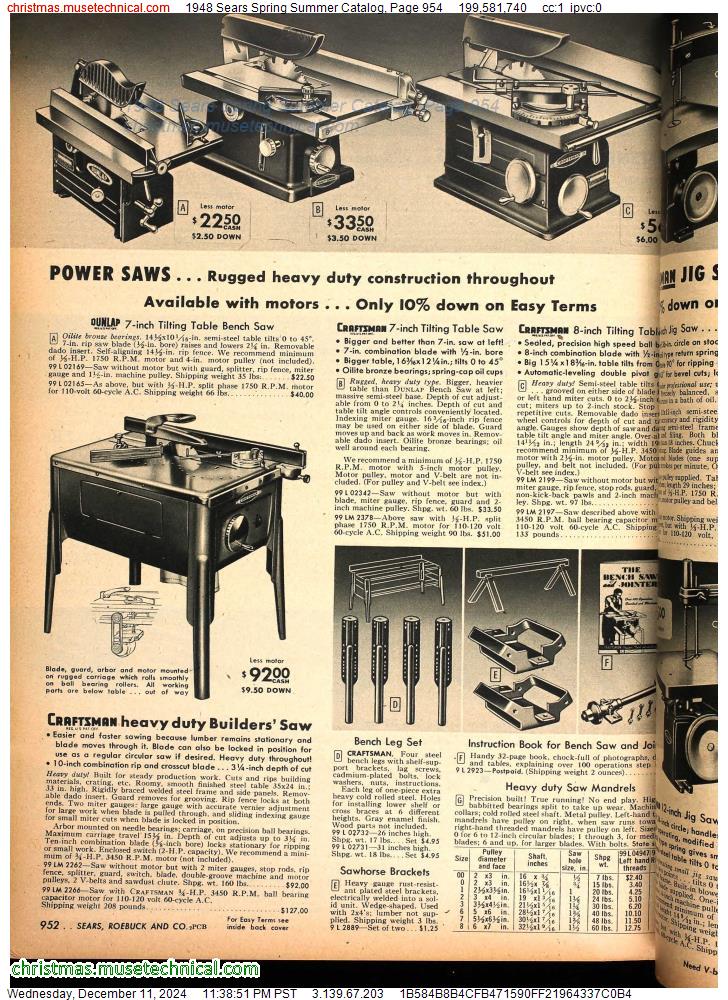 1948 Sears Spring Summer Catalog, Page 954