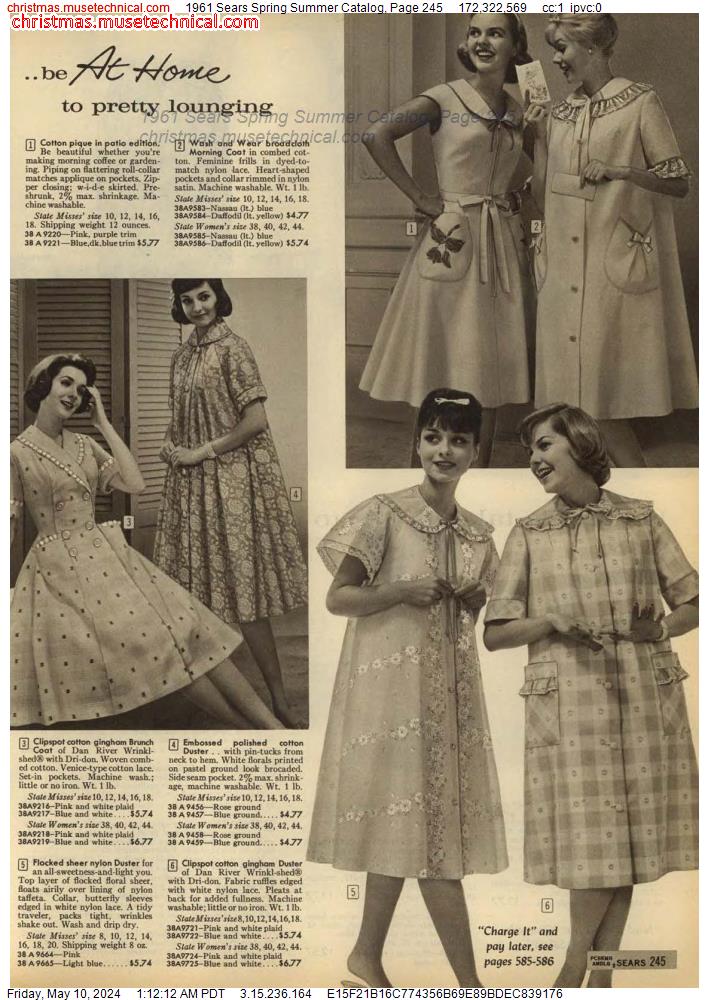 1961 Sears Spring Summer Catalog, Page 245