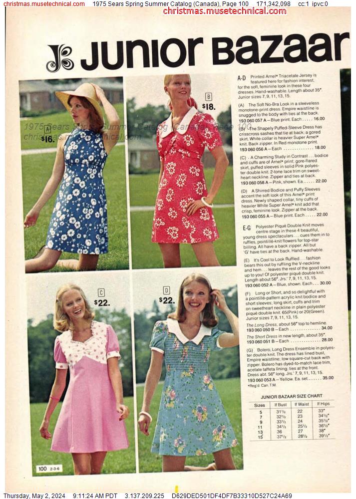 1975 Sears Spring Summer Catalog (Canada), Page 100