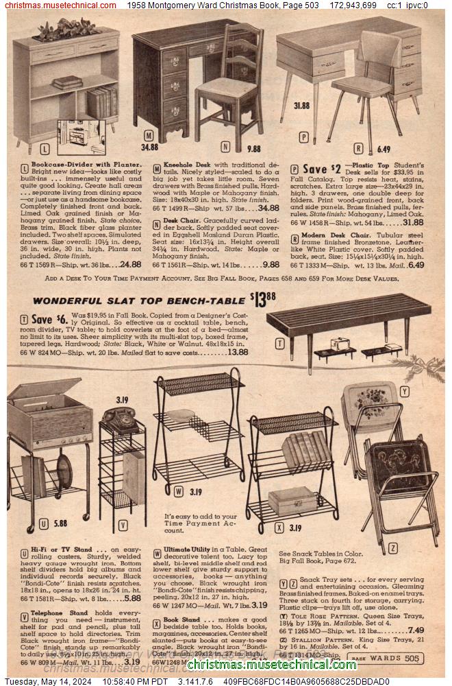 1958 Montgomery Ward Christmas Book, Page 503