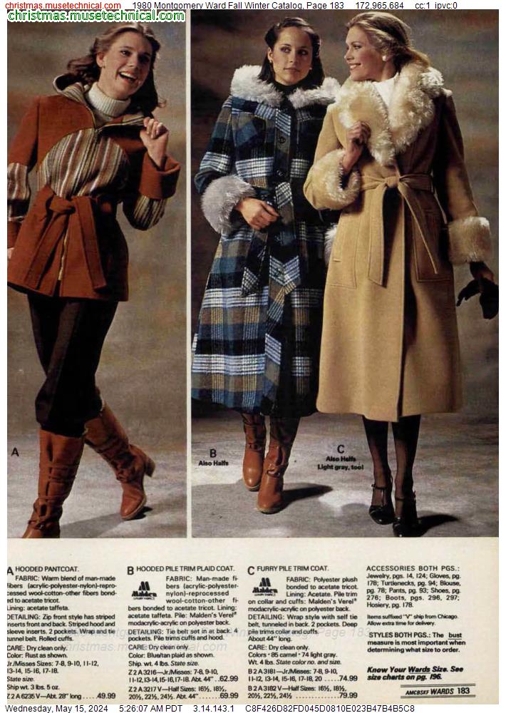 1980 Montgomery Ward Fall Winter Catalog, Page 183