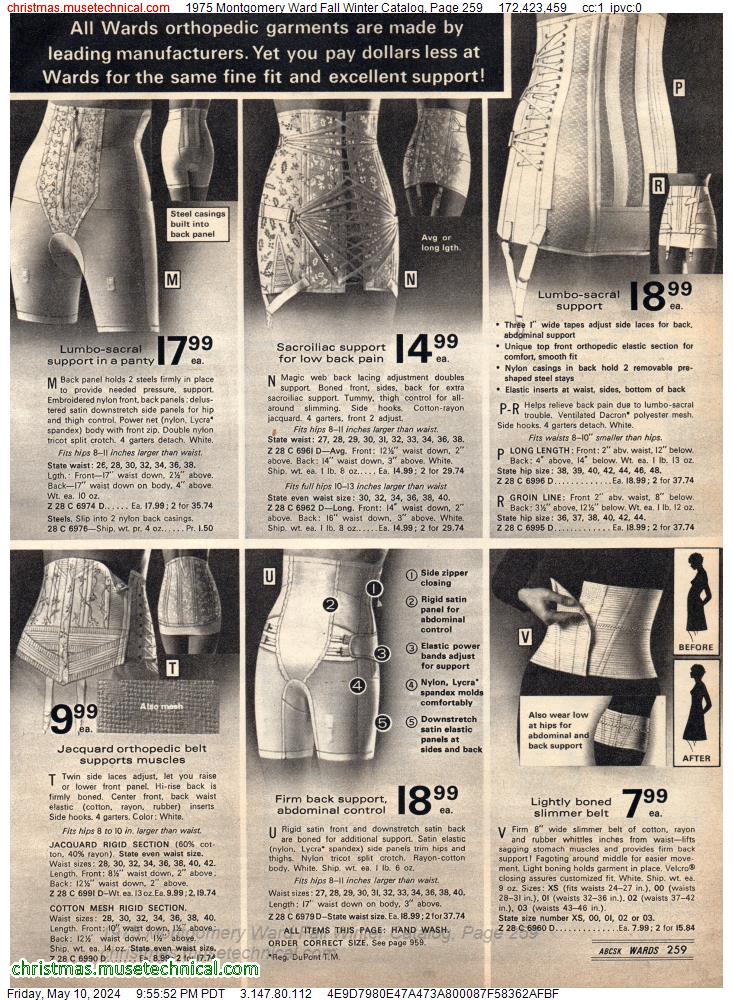 1975 Montgomery Ward Fall Winter Catalog, Page 259