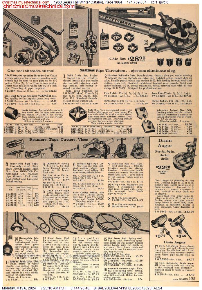 1963 Sears Fall Winter Catalog, Page 1064