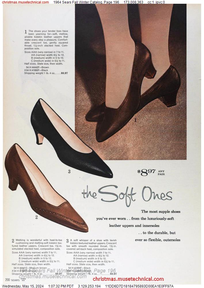 1964 Sears Fall Winter Catalog, Page 196