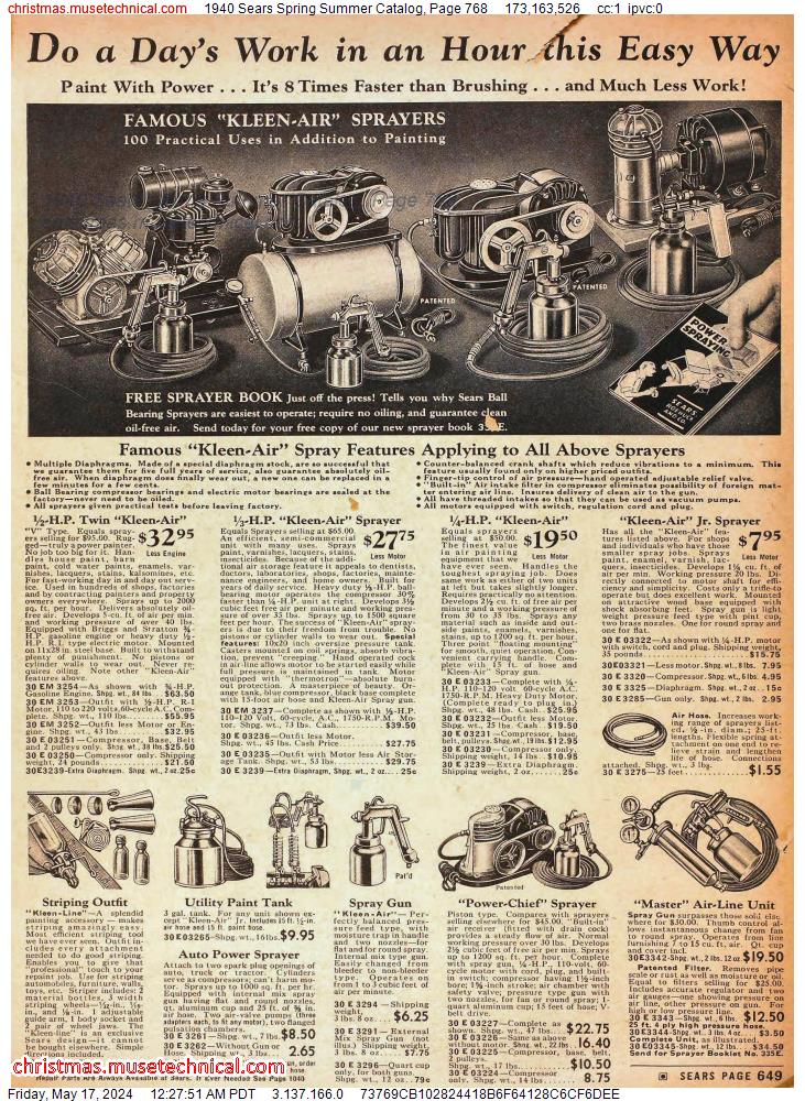 1940 Sears Spring Summer Catalog, Page 768