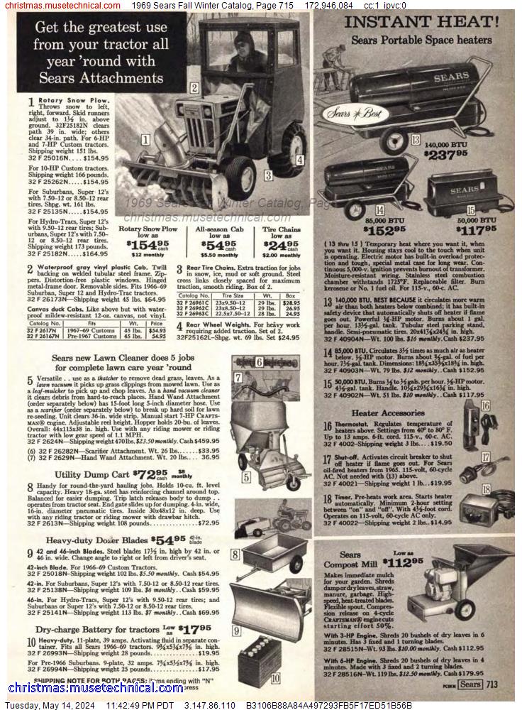 1969 Sears Fall Winter Catalog, Page 715