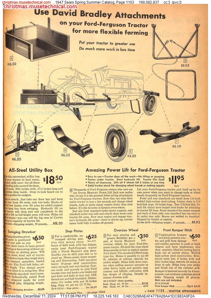 1947 Sears Spring Summer Catalog, Page 1103