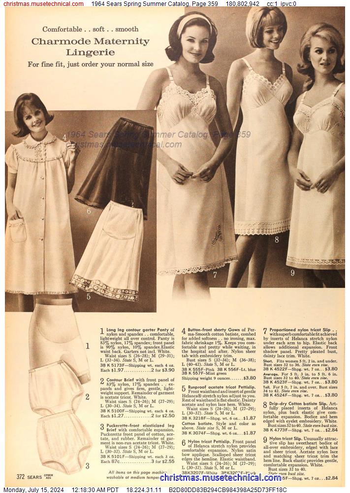 1964 Sears Spring Summer Catalog, Page 359
