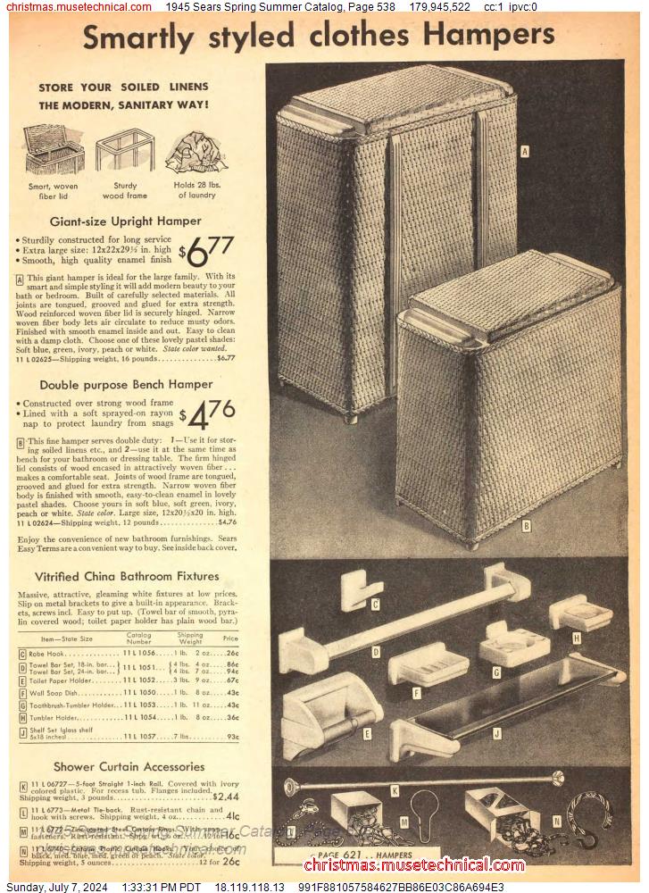1945 Sears Spring Summer Catalog, Page 538