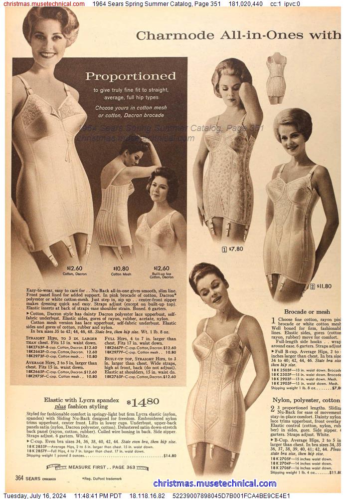 1964 Sears Spring Summer Catalog, Page 351