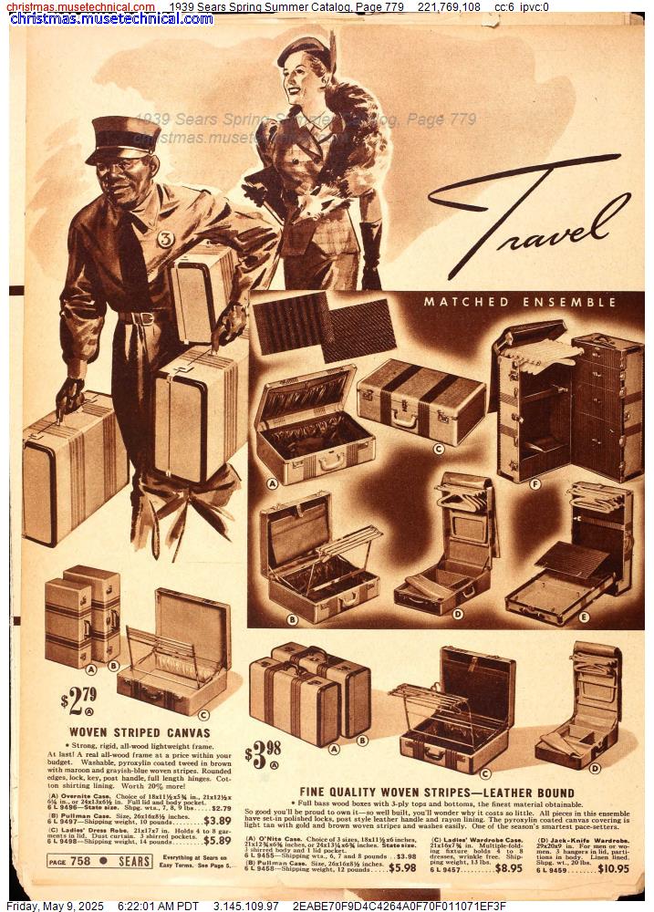 1939 Sears Spring Summer Catalog, Page 779