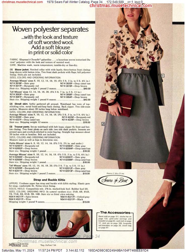 1978 Sears Fall Winter Catalog, Page 34
