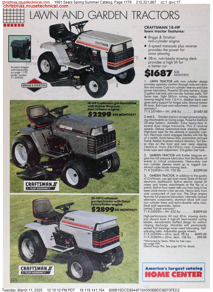 1991 Sears Spring Summer Catalog, Page 1176