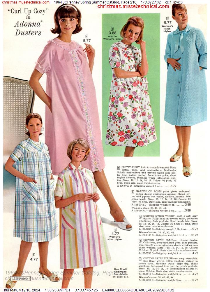 1964 JCPenney Spring Summer Catalog, Page 216