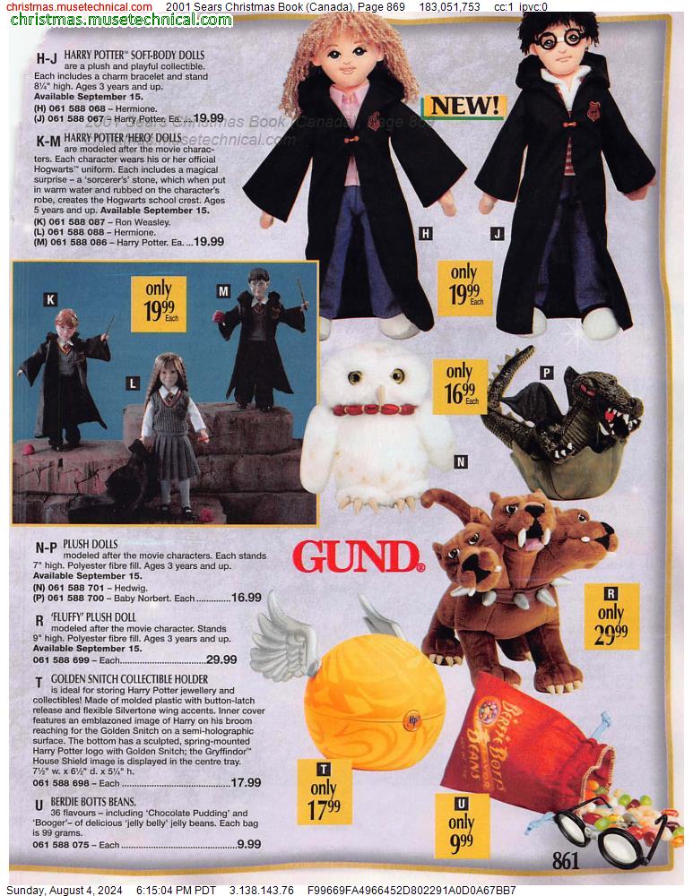 2001 Sears Christmas Book (Canada), Page 869