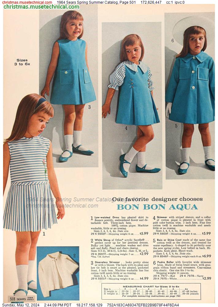1964 Sears Spring Summer Catalog, Page 501