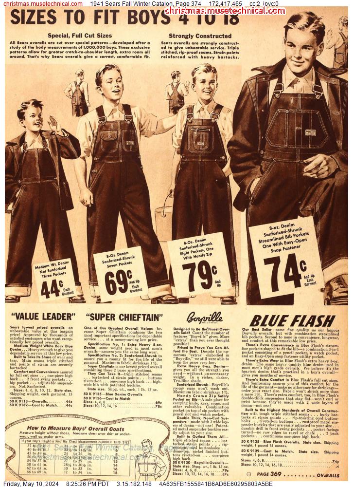 1941 Sears Fall Winter Catalog, Page 374