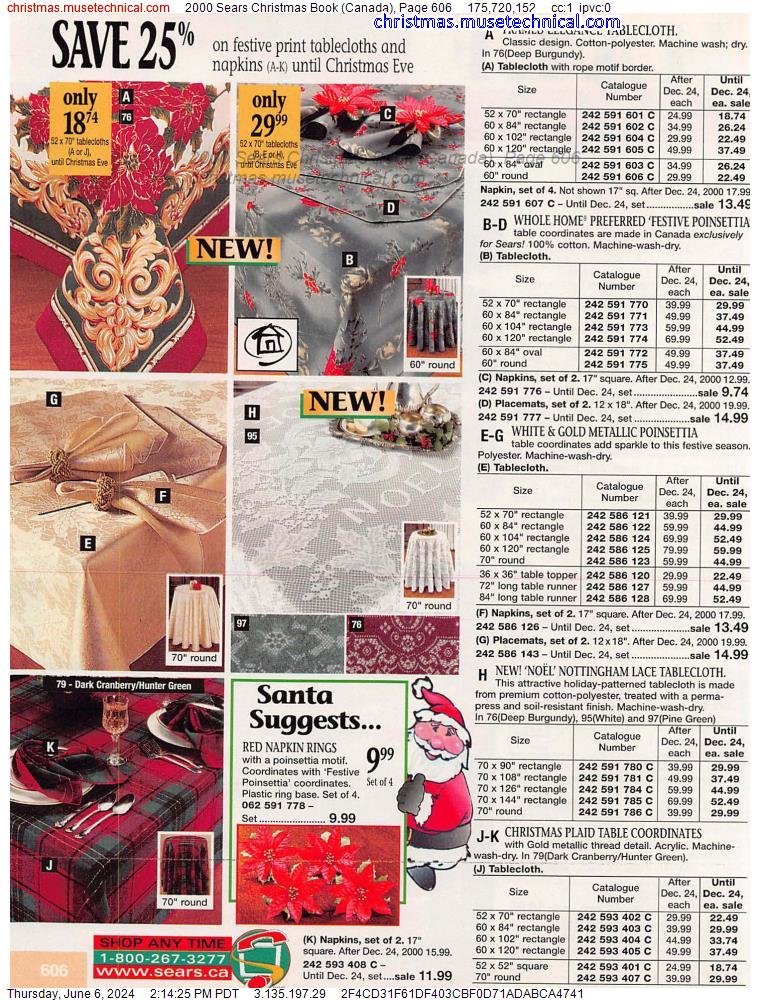 2000 Sears Christmas Book (Canada), Page 606