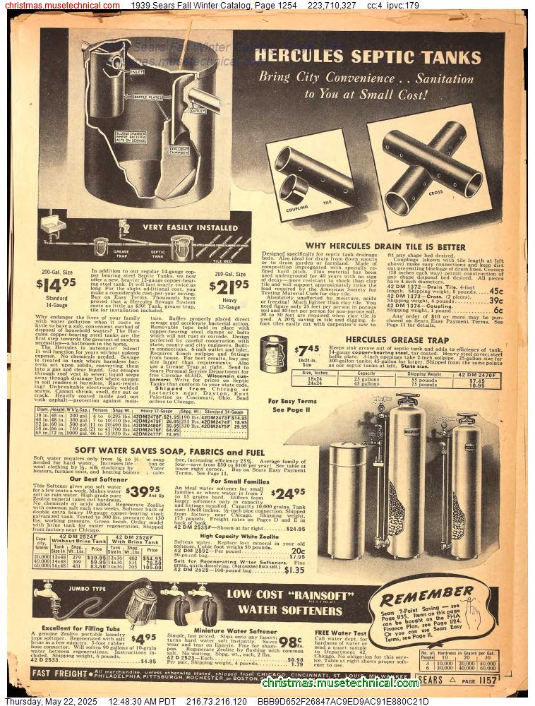 1939 Sears Fall Winter Catalog, Page 1254