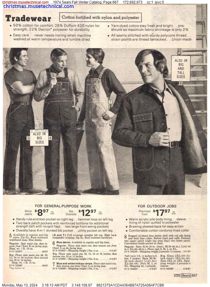 1974 Sears Fall Winter Catalog, Page 667