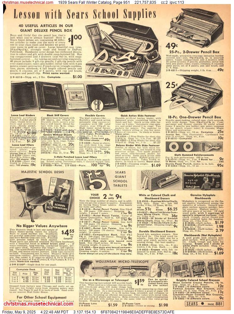1939 Sears Fall Winter Catalog, Page 951