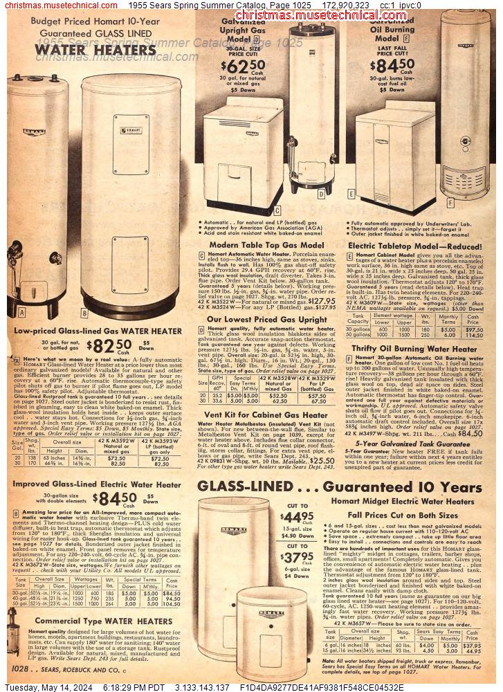 1955 Sears Spring Summer Catalog, Page 1025