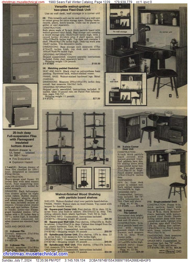 1980 Sears Fall Winter Catalog, Page 1339