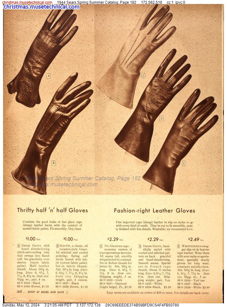 1944 Sears Spring Summer Catalog, Page 182