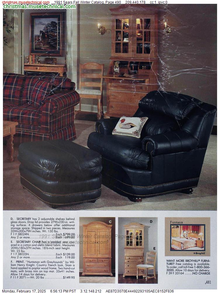 1991 Sears Fall Winter Catalog, Page 490