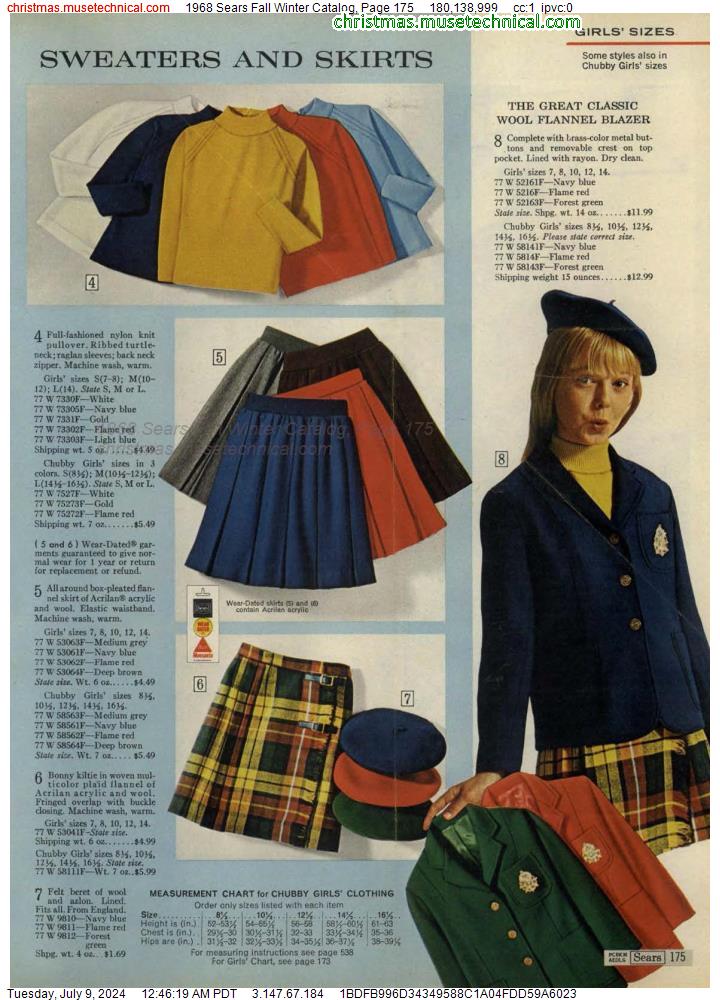1968 Sears Fall Winter Catalog, Page 175
