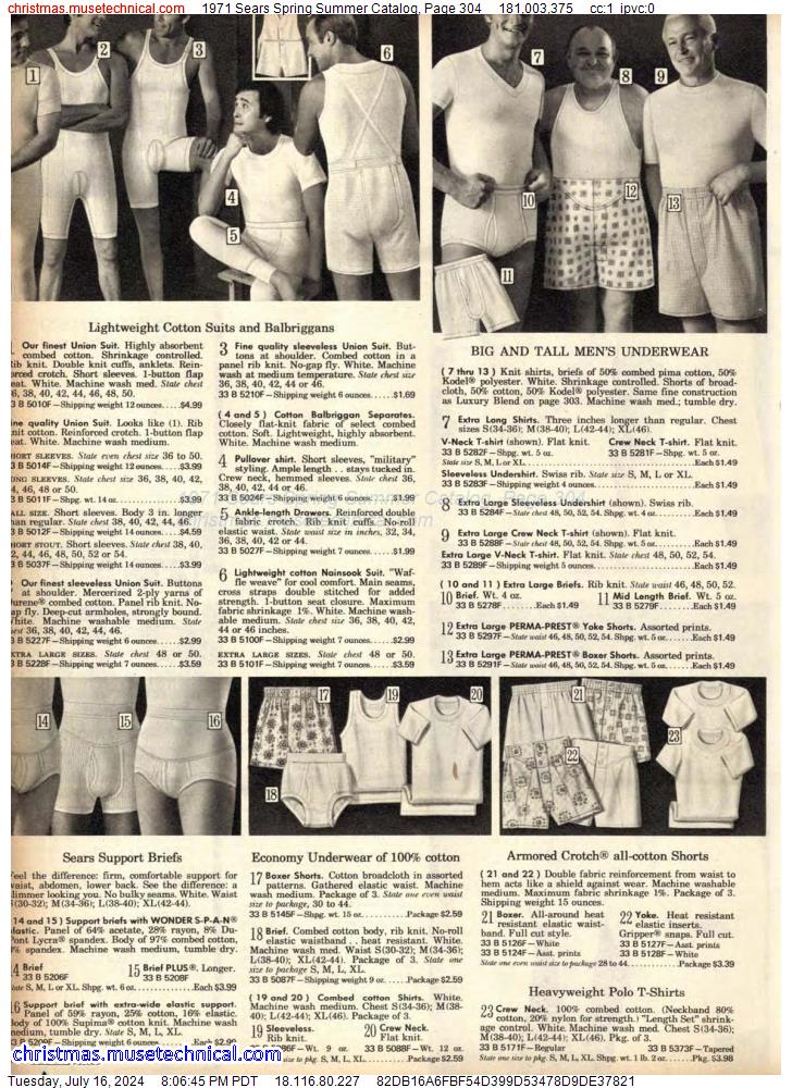 1971 Sears Spring Summer Catalog, Page 304