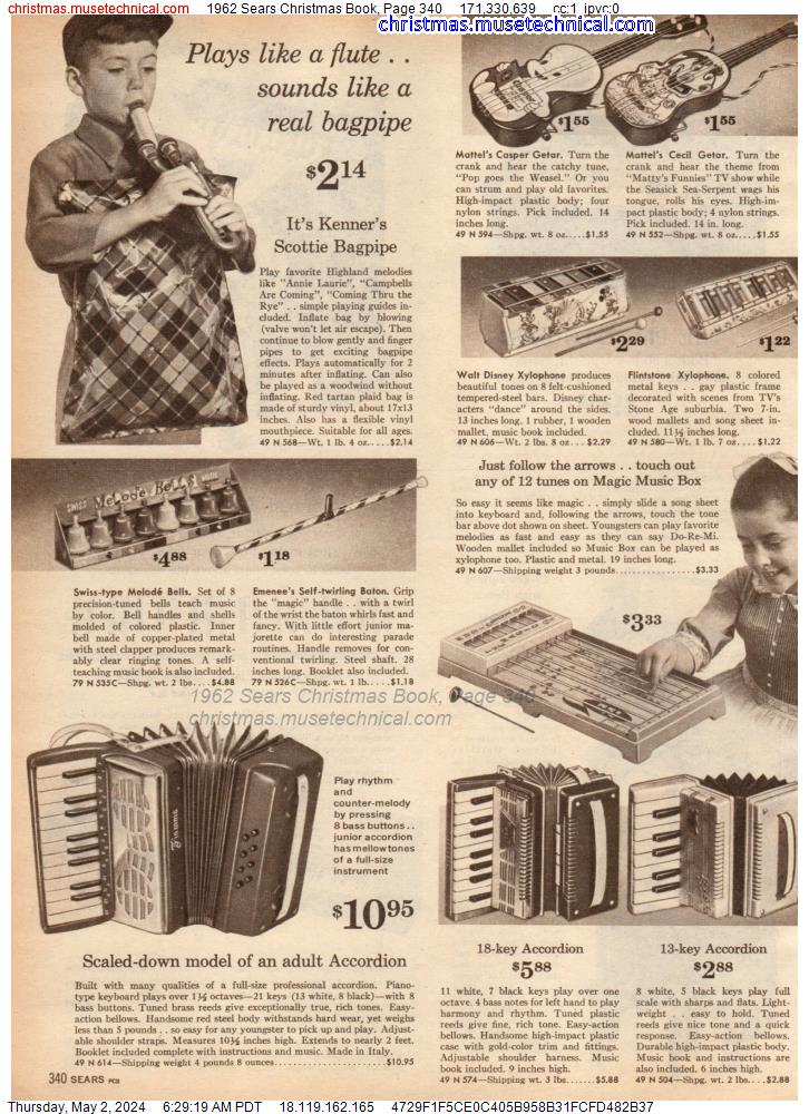 1962 Sears Christmas Book, Page 340