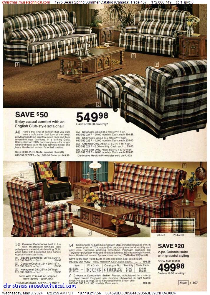 1975 Sears Spring Summer Catalog (Canada), Page 407