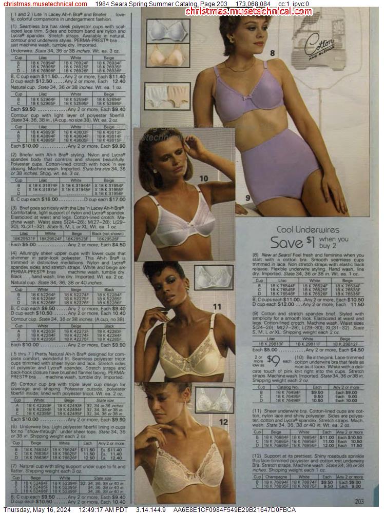1984 Sears Spring Summer Catalog, Page 203