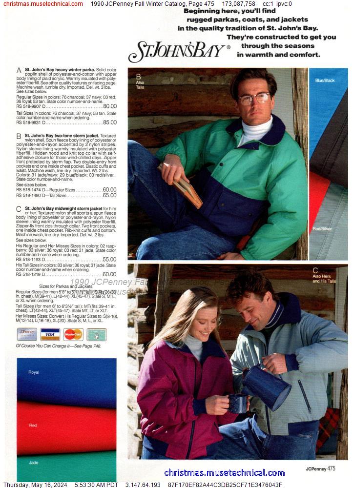 1990 JCPenney Fall Winter Catalog, Page 475